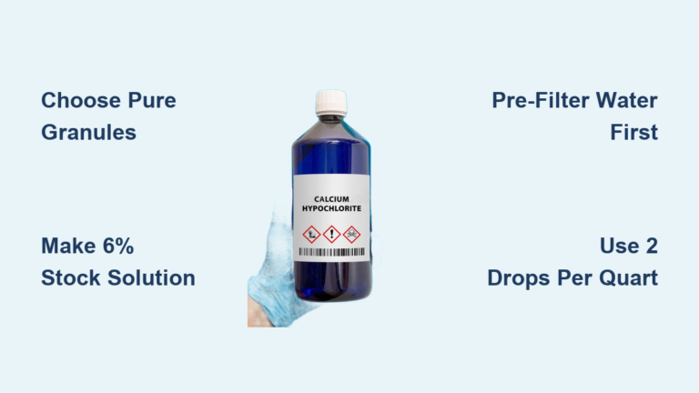 How to Purify Water with Calcium Hypochlorite